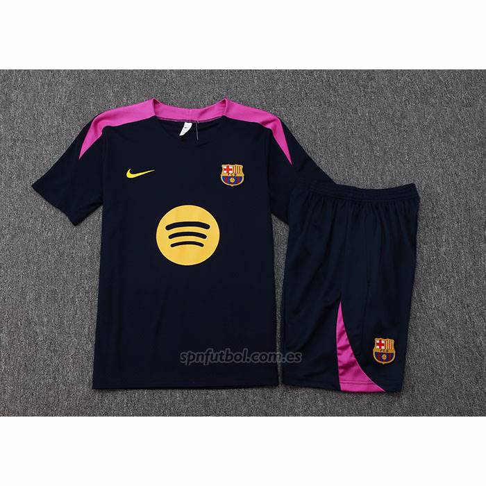 Chandal del Barcelona Manga Corta 2025-2026 Negro Purpura - Pantalon Corto